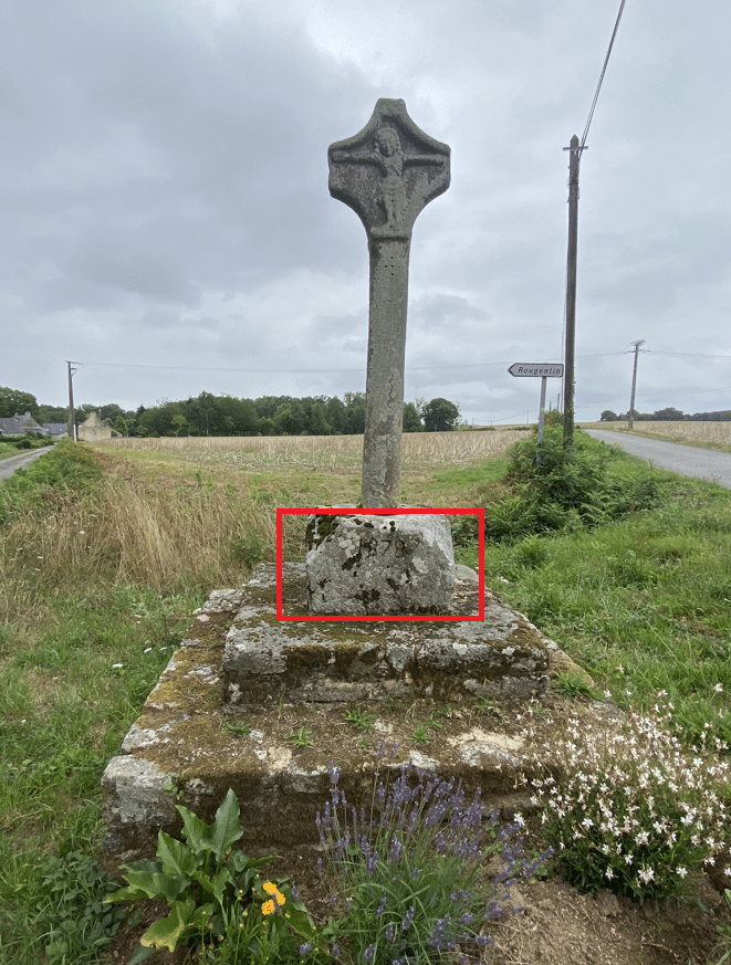 Croix de Rougentin, Saint-Servant, face ouest