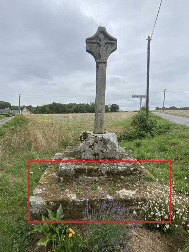 Croix de Rougentin, Saint-Servant, face ouest