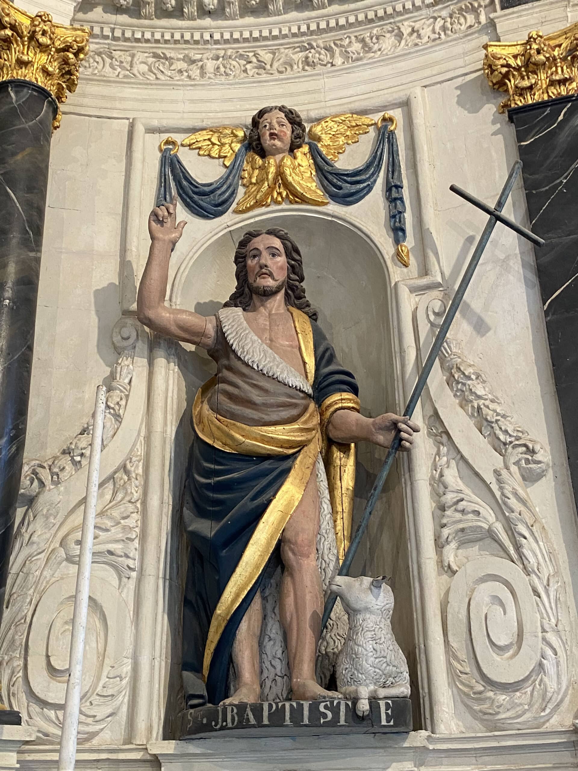 Statue : saint Jean-Baptiste, 4e quart 17e siècle