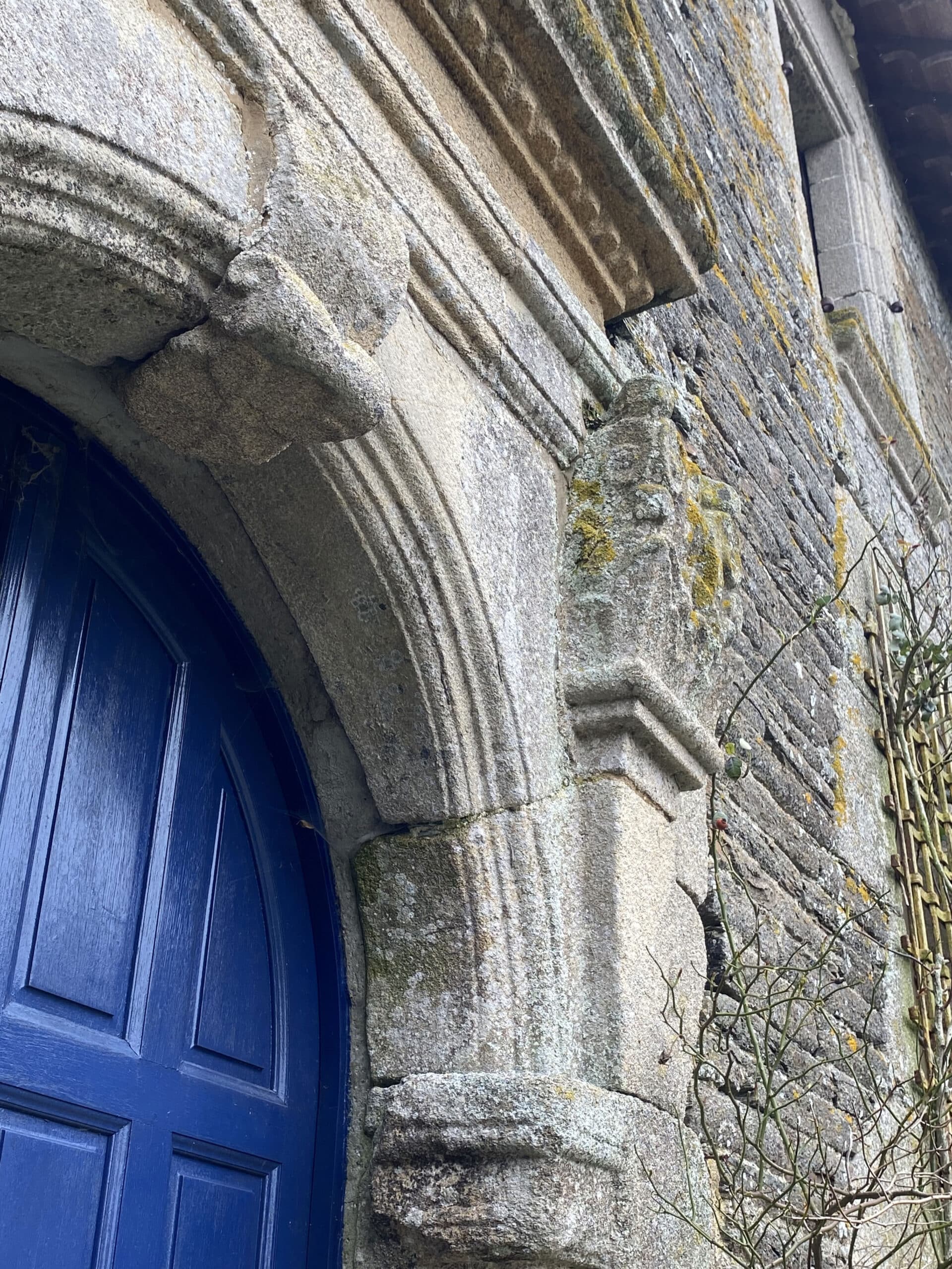 Porte, façade ouest, détail