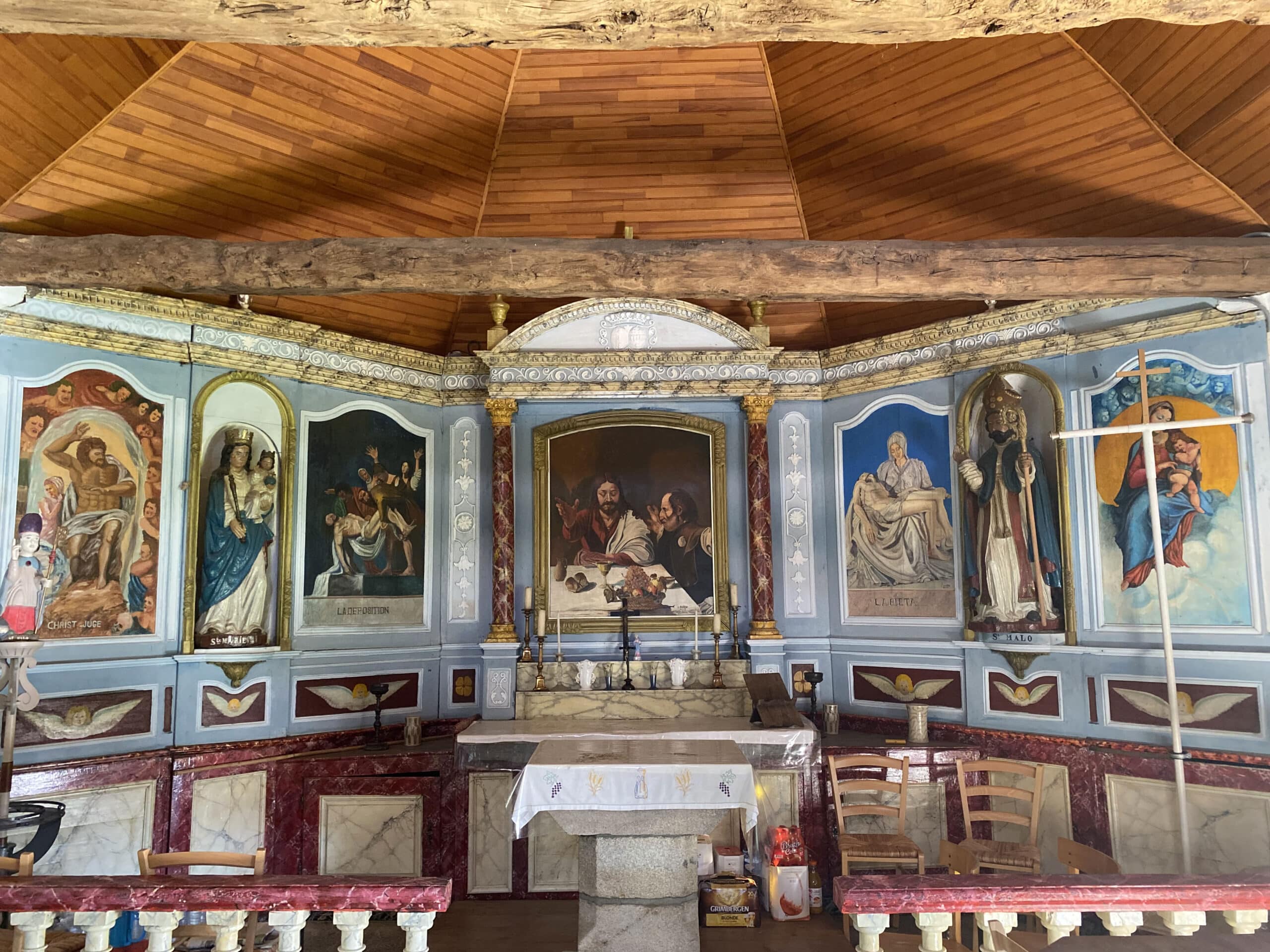 Maître-autel du retable, chapelle Saint-Malo, Augan