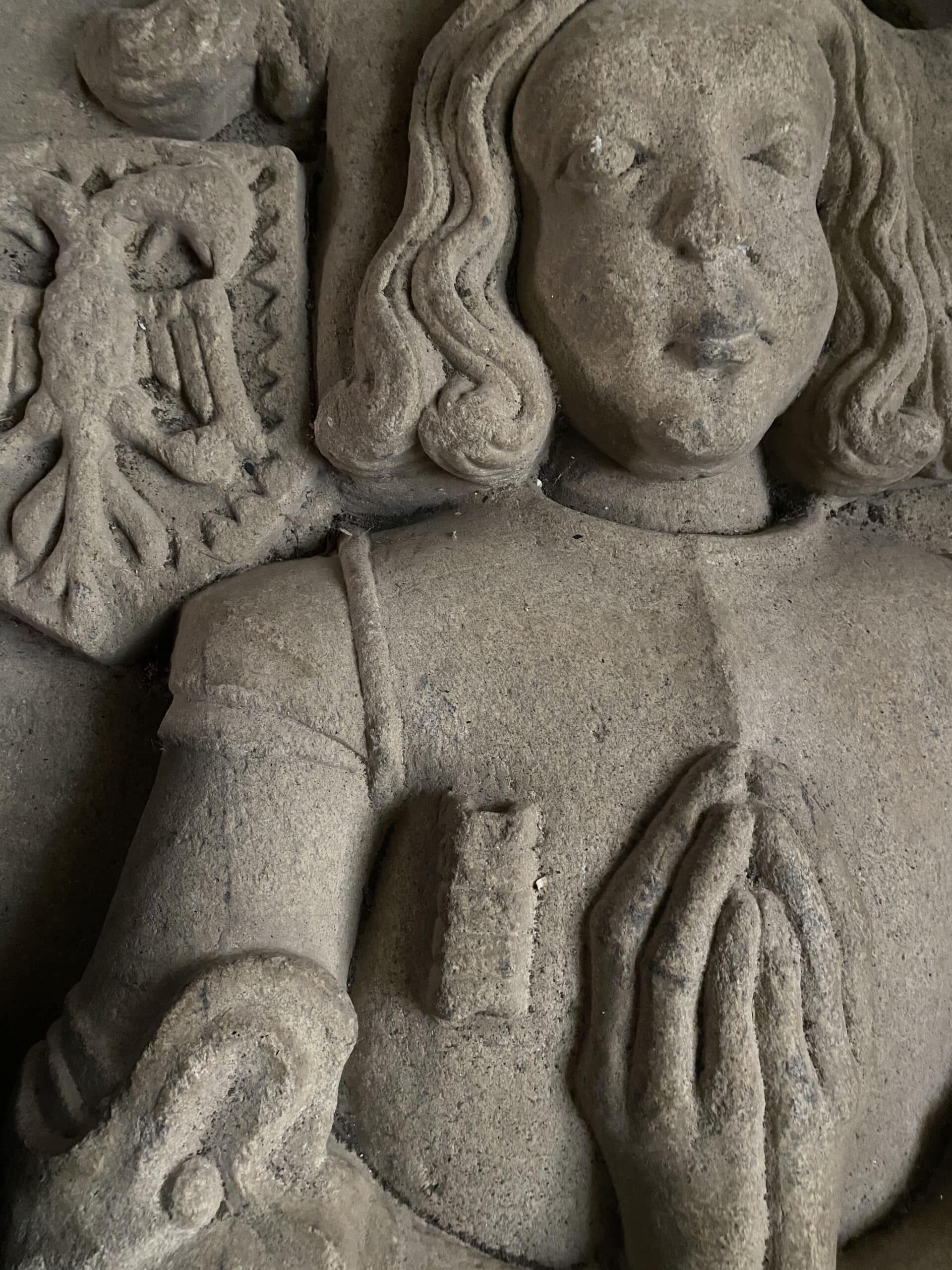 Visage du chevalier, détail