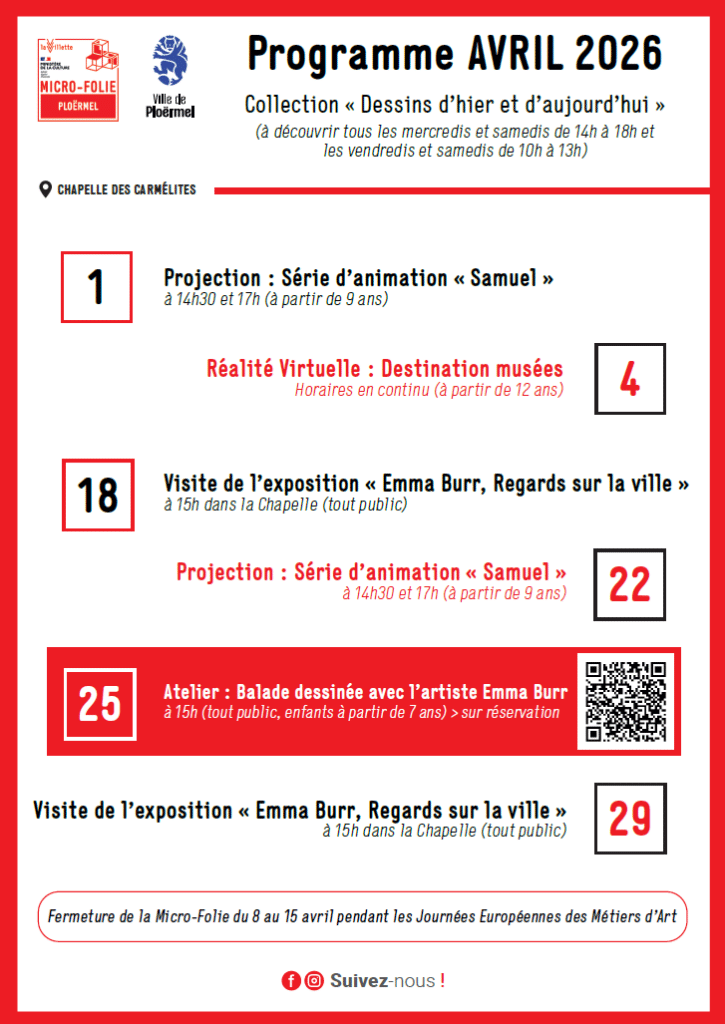 Programme Miro-Folie : Avril 2026